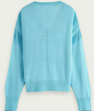 Load image into Gallery viewer, Scotch &amp; Soda Sky Blue V- Neck Sweater
