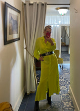 Load image into Gallery viewer, Wild Pony Lime Yellow Midi Shirt Dress
