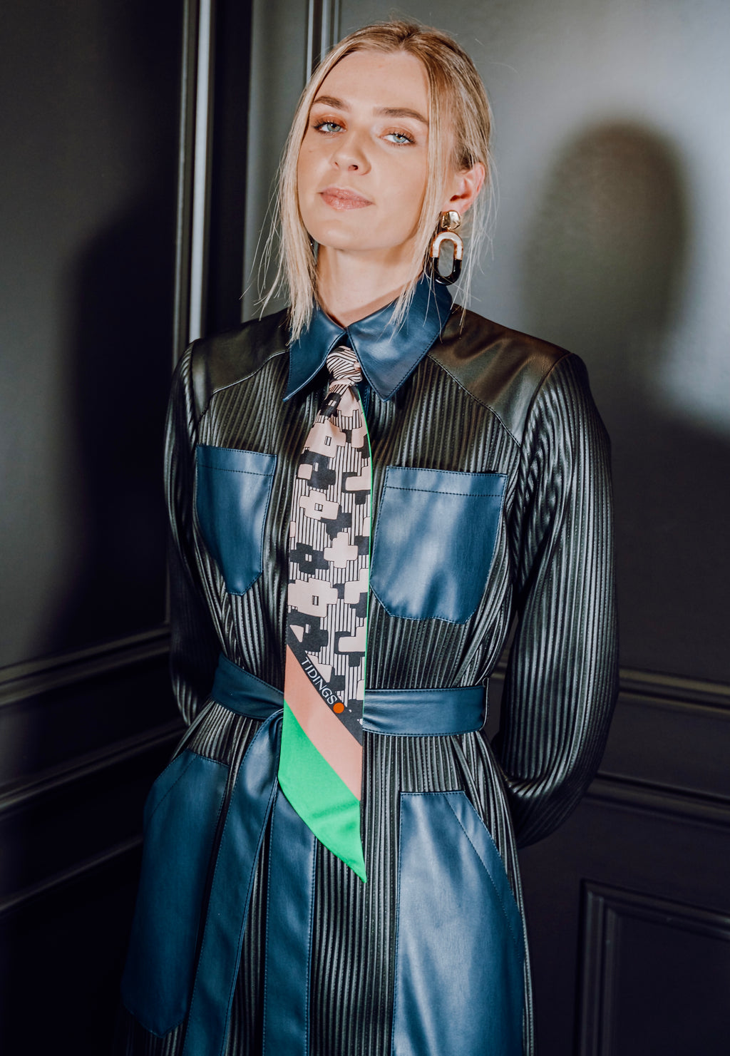 Tidings " I Love Your Face" Silk Scarf