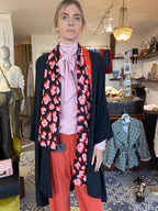 Tidings Long Silk Scarf, “Live ,Love , Laugh”