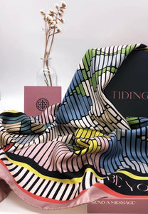 Tidings Large Statement Silk Scarf “Be-You-tiful“