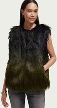 Load image into Gallery viewer, Scotch &amp; Soda Green / Black Faux Fur Gilet
