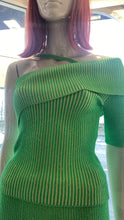 Load image into Gallery viewer, Beatrice B One Shoulder Knitted 2- Tone Top
