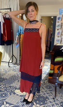 Load image into Gallery viewer, Ottodame Ketchup Red SILK Blend Slip Skirt
