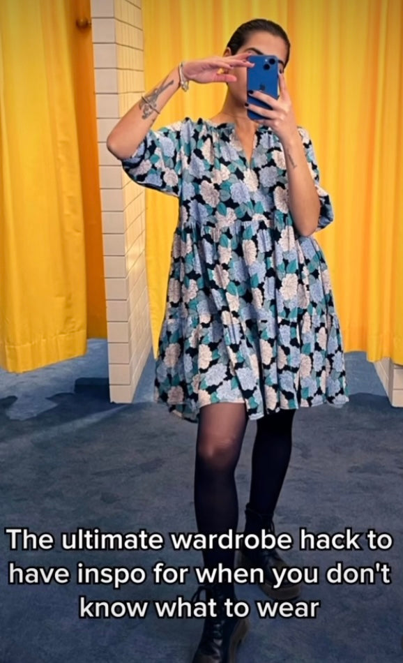 Wild Pony Blue / Black Floral Mini Dress