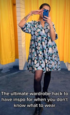 Wild Pony Blue / Black Floral Mini Dress