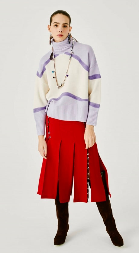 Beatrice B Lilac High Neck Sweater