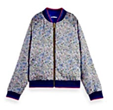 Scotch & Soda Printed Reversible Bomber Jacket Multicolor