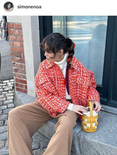 Load image into Gallery viewer, Essentiel Antwerp Orange and Cream Wool Tweed Jacket
