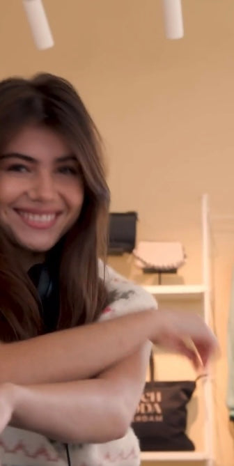 S&S Ivory and Pink Knit  Tanktop