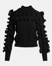 Load image into Gallery viewer, Essentiel Antwerp Black Knit Ruffled Jumper
