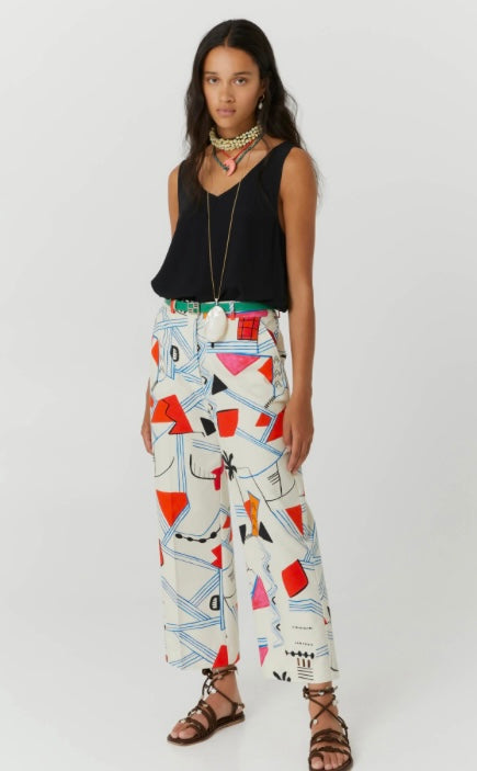 Beatrice B Flared Chocolate Silk Top