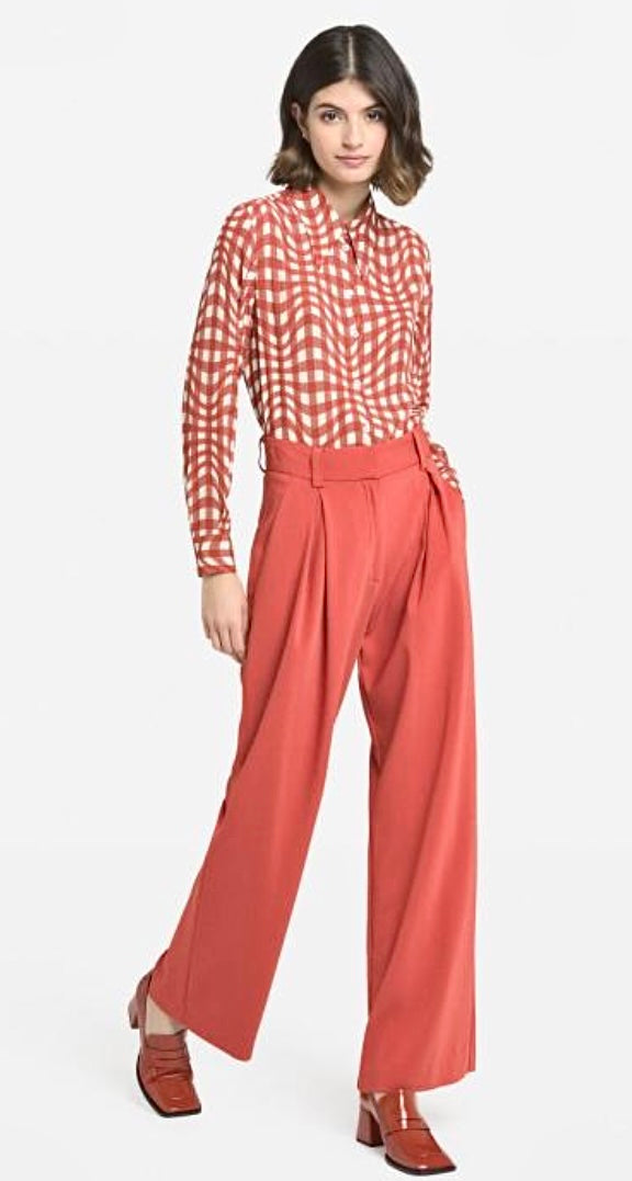 Ottodame Burnt Orange Wide Leg Trouser