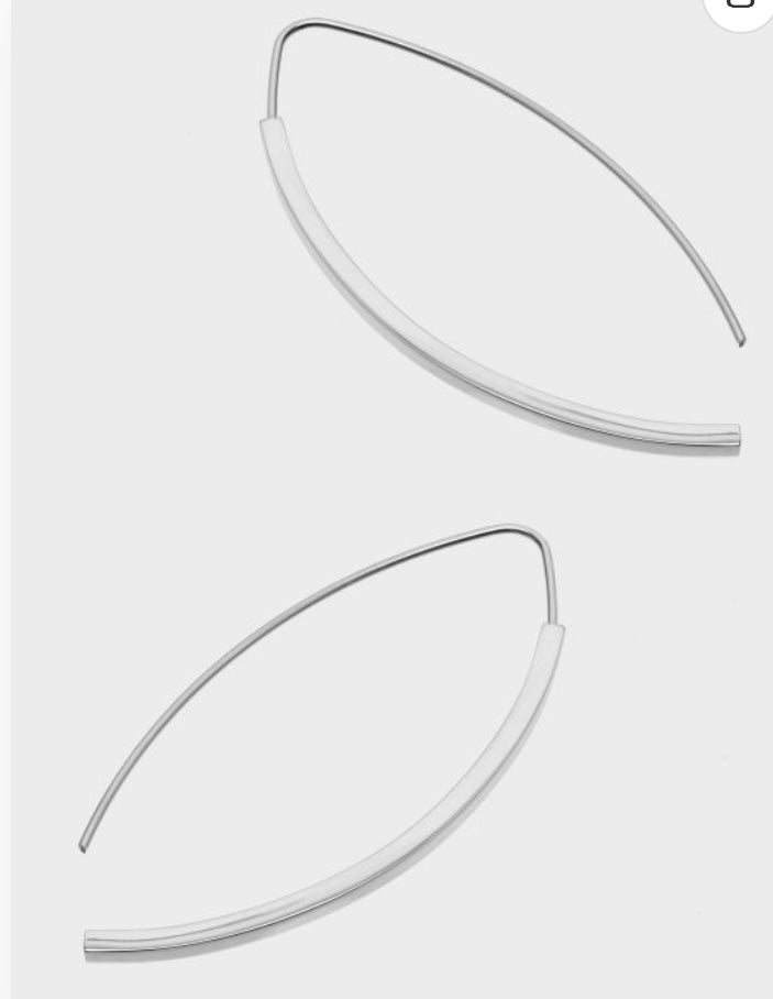 Nali Silver Hook Hoops