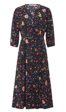 Load image into Gallery viewer, RDF Black Floral Print Midi Dress
