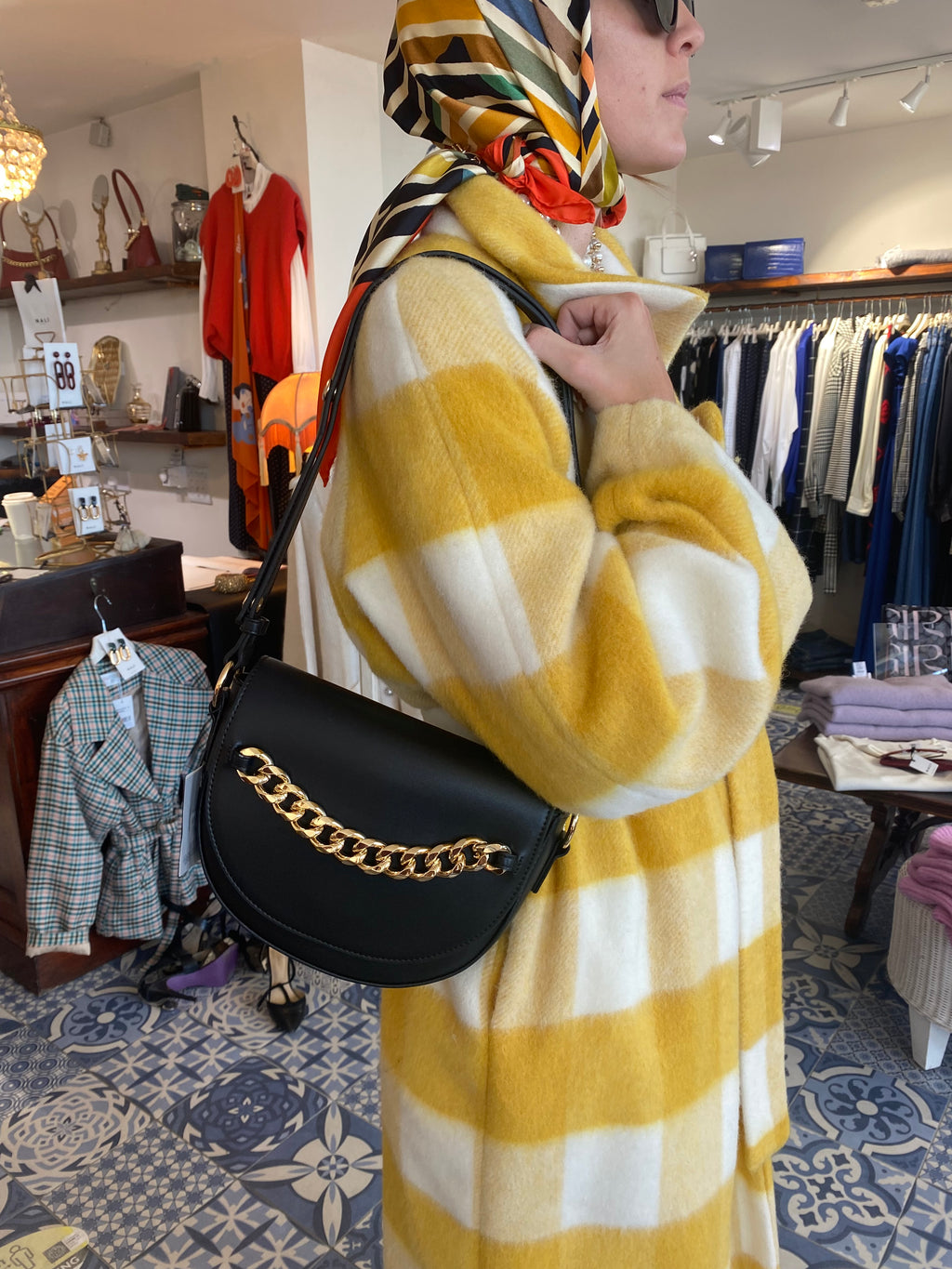 Tidings Large Orange “Outrageous “ Silk Scarf