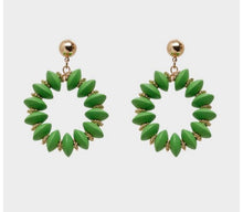 Load image into Gallery viewer, Nali Green Circle Earrings
